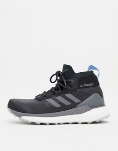 Серо-черные кроссовки adidas Outdoors Terrex Free Hiker GTX-Серый