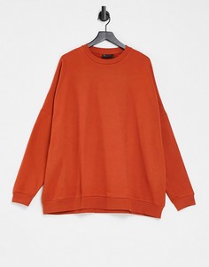 Коричневый oversized-свитшот ASOS DESIGN-Коричневый цвет