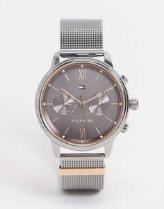 Серебристые часы с сетчатым браслетом Tommy Hilfiger 1782304-Серебристый