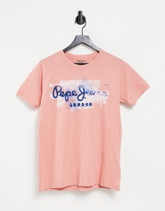 Футболка узкого кроя Pepe Jeans Golders-Розовый цвет