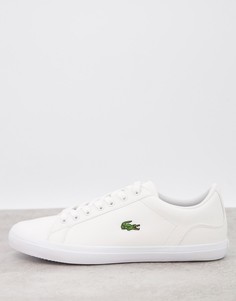 Белые парусиновые кроссовки Lacoste Lerond BL 2-Белый