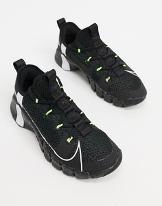 Черные кроссовки Nike Training Free Metcon 3-Зеленый