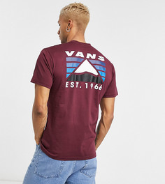 Бордовая футболка с принтом горы на спине Vans - эксклюзивно для ASOS-Красный