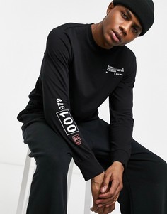 Черный лонгслив Diesel t-just n62-Черный цвет
