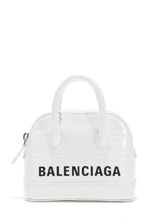 Белая кожаная сумка с логотипом Ville Top Handle Balenciaga
