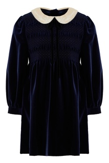 Синее бархатное платье Gucci
