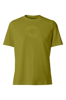 Хлопковая футболка оливкового цвета Burberry