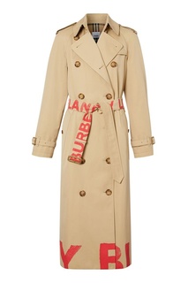 Бежевый тренч из габардина Burberry