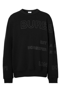 Черный свитшот с принтом Horseferry Burberry