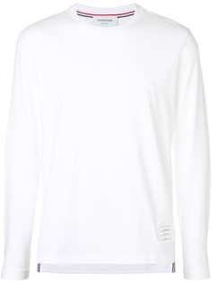 Thom Browne Side Slit Relaxed Fit Long Sleeve Jersey Tee