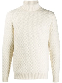 Kiton джемпер фактурной вязки с высоким воротником