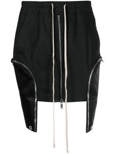 Rick Owens юбка мини с кулиской и накладными карманами