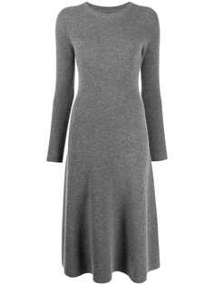 Yves Salomon платье в рубчик с длинными рукавами