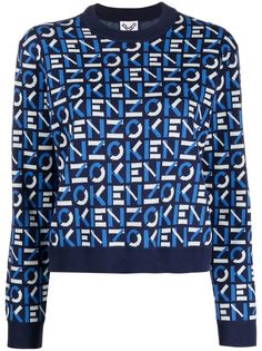 Kenzo пуловер с круглым вырезом и логотипом