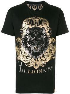 Billionaire футболка с принтом металлик Leonardo