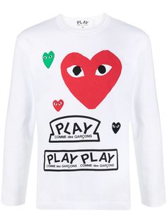 Comme Des Garçons Play футболка с длинными рукавами и логотипом