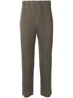 Homme Plissé Issey Miyake прямые брюки в рубчик
