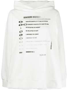 MM6 Maison Margiela худи с логотипом и разрезами