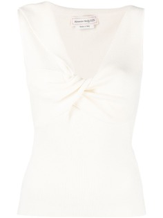 Alexander McQueen трикотажный топ с драпировкой