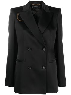 Versace двубортный пиджак с вырезом