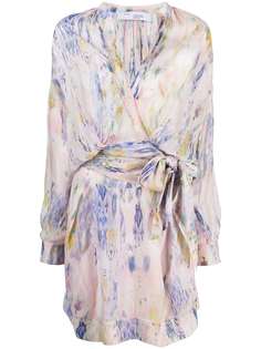 IRO платье Keita с абстрактным принтом и запахом