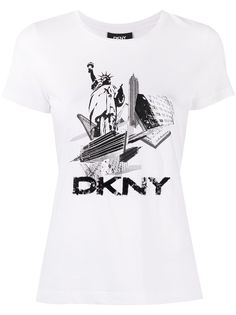 DKNY футболка с графичным логотипом