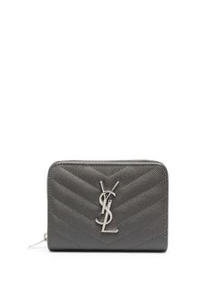 Saint Laurent кошелек с круговой молнией и декором Monogram