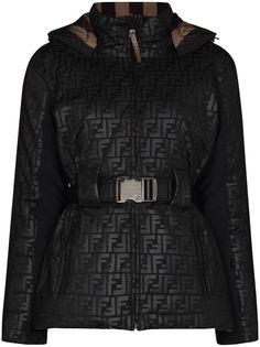 Fendi двусторонняя лыжная куртка с логотипом FF