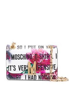 Moschino сумка на плечо с надписью