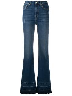 7 For All Mankind расклешенные джинсы с завышенной талией