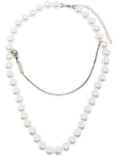 MM6 Maison Margiela колье из искусственного жемчуга