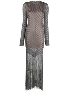 Hervé Léger коктейльное платье с бахромой