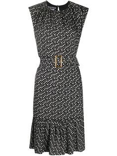 Boutique Moschino платье с принтом и поясом