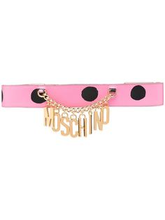 Moschino ремень в горох с логотипом