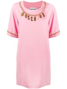 Moschino платье-футболка с логотипом