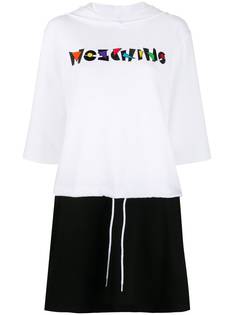 Moschino худи с кулиской на подоле и логотипом