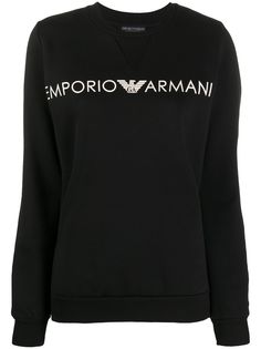 Emporio Armani толстовка с круглым вырезом и логотипом