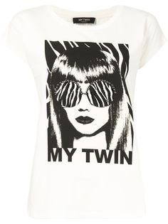 Twin-Set футболка My Twin с принтом и заклепками