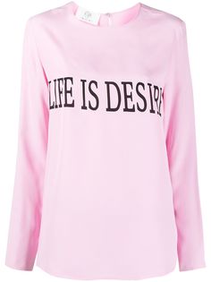 Alberta Ferretti топ с принтом Life is Desire