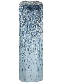 Jenny Packham платье-кейп Mercedes с пайетками