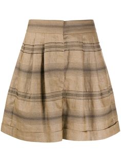 Brunello Cucinelli шорты в полоску с завышенной талией