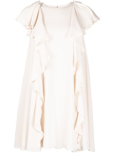 Alexander McQueen плиссированное платье с короткими рукавами