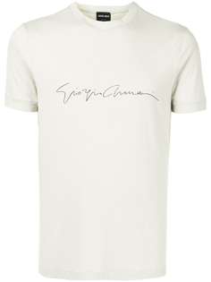 Giorgio Armani футболка узкого кроя с логотипом