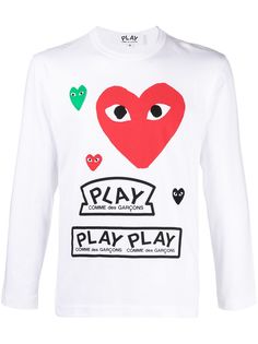 Comme Des Garçons Play футболка с длинными рукавами и нашивкой