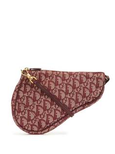 Christian Dior сумка Saddle pre-owned с узором Trotter