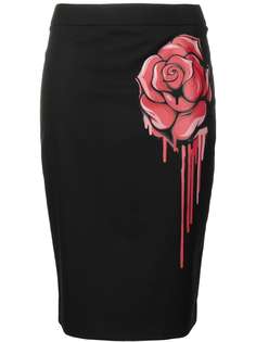 Boutique Moschino юбка с завышенной талией и цветочным принтом