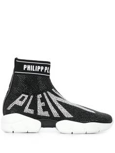Philipp Plein высокие кроссовки с кристаллами