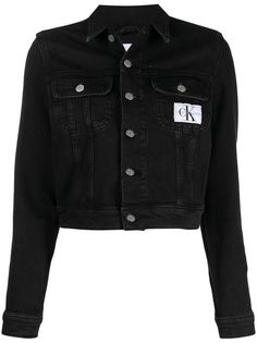 CK Calvin Klein джинсовая куртка с нашивкой-логотипом