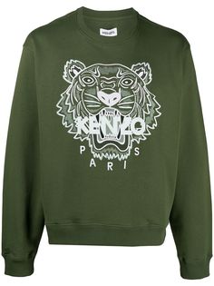 Kenzo толстовка с круглым вырезом и логотипом Tiger