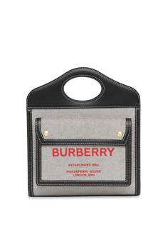 Burberry двухцветная мини-сумка Pocket